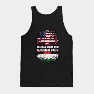 American Grown with Tajikistani Roots USA Flag Tank Top